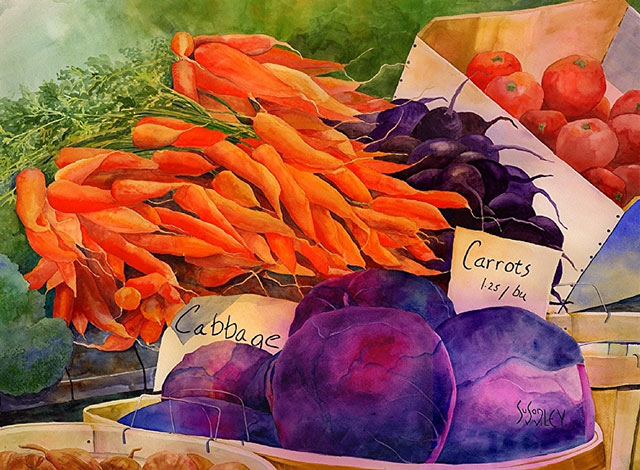 Artist Susan Wiley discusses her works that reflect her view of Florida in watercolors at Dunedin Fine Art Center's Coffee & Conversation.