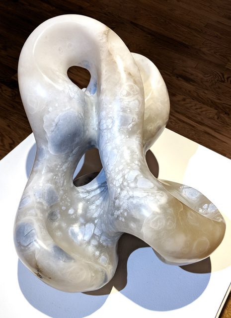 Christina Bertsos received a first place honor for her carved alabaster called "Love" in the Dunedin Fine Art Center #SMF Awards.
