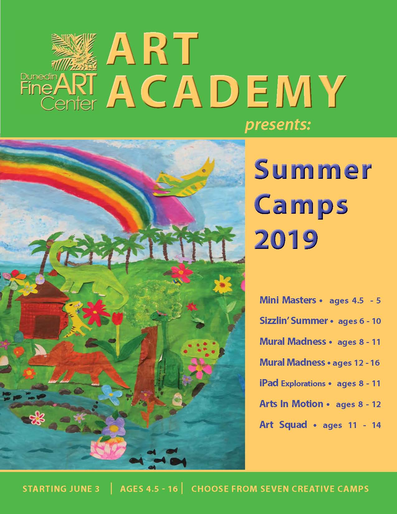 summer camp dunedin fine art center camp brochure