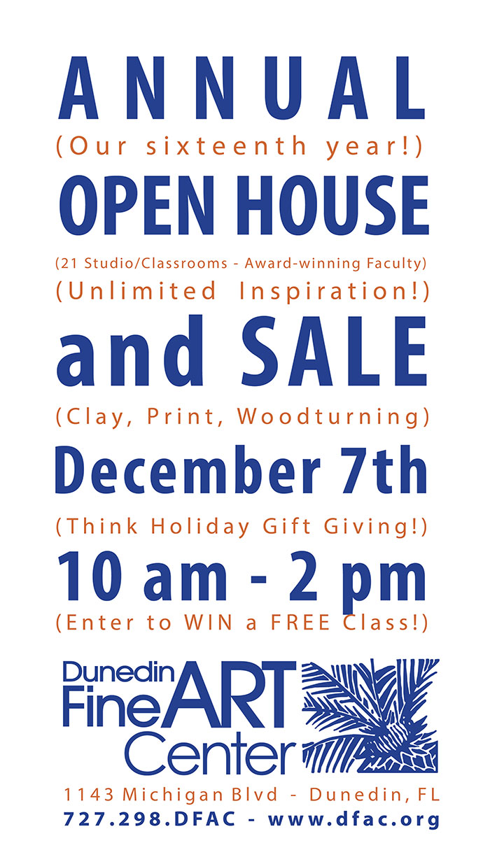 Open House And Tri Sale Is A Holiday Must Dunedin Fine Art Center