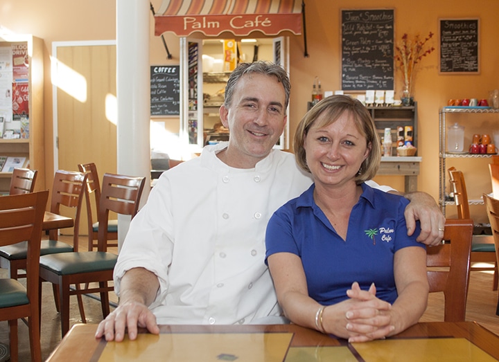 Brian and Heather Healey manage the DFAC Palm Cafe implementing artful perfect plating for each dining experience.
