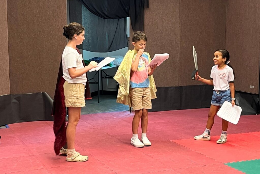 Kids acting at ARTS in Motion Summer Camp