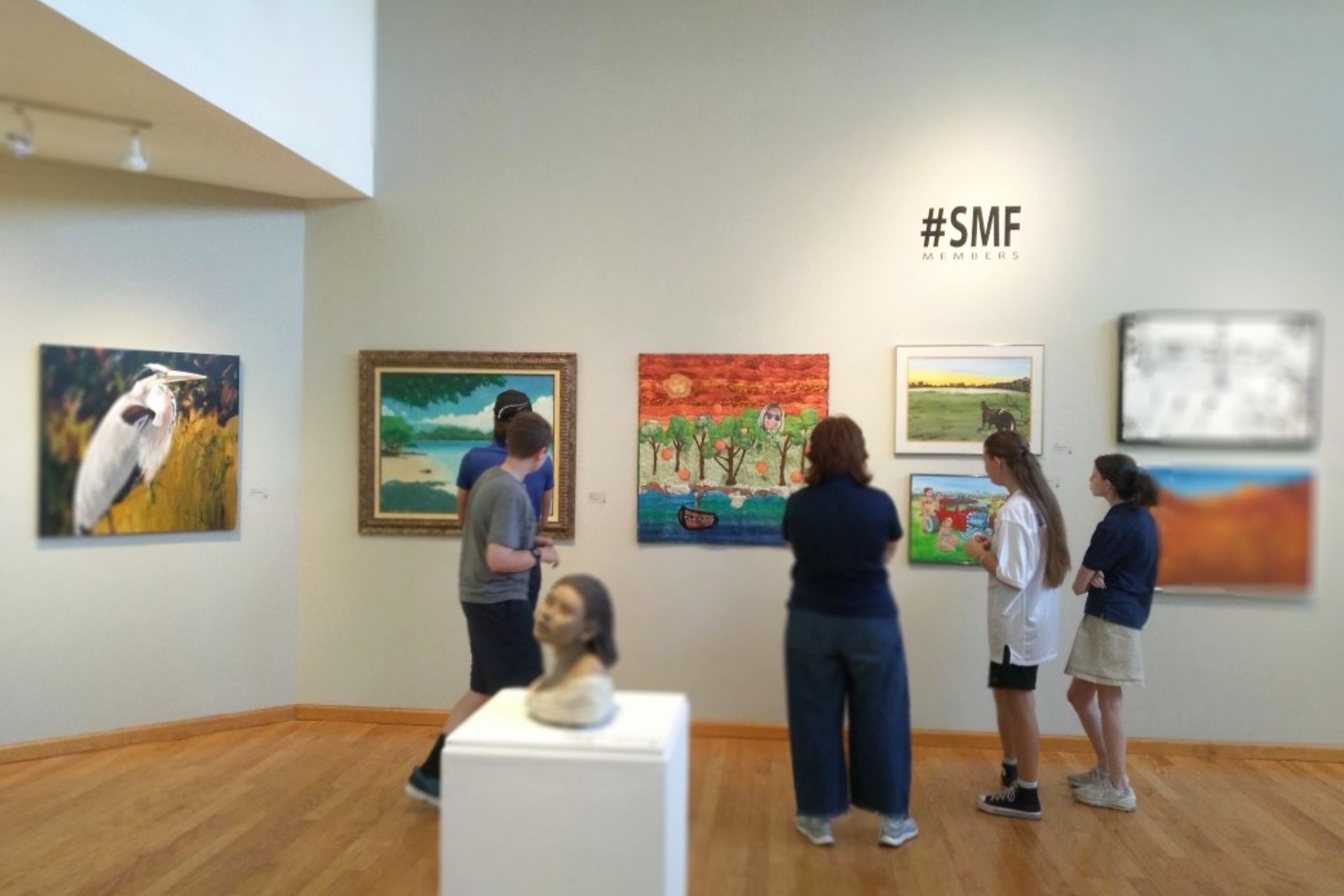 Students tours at exhibit