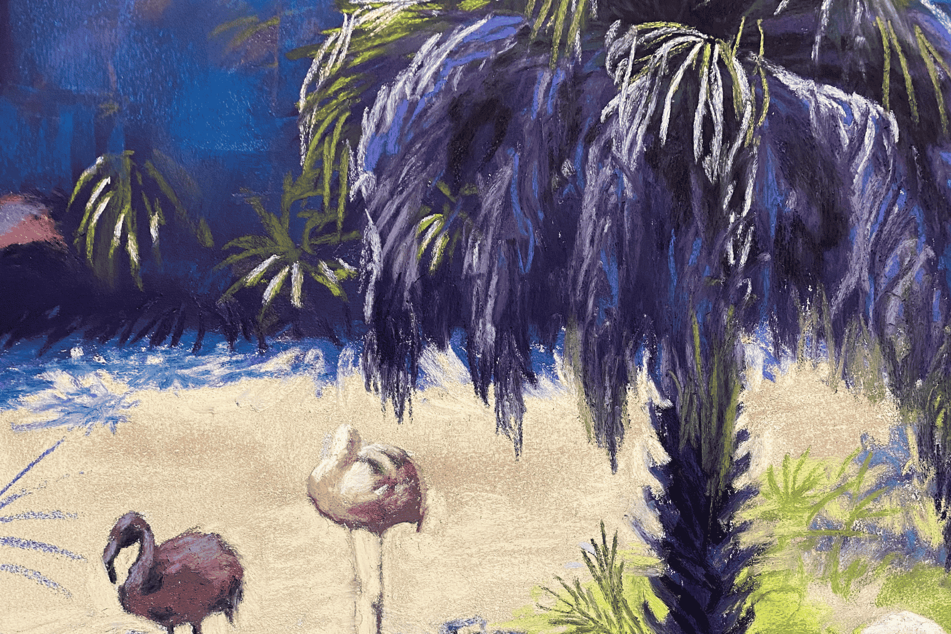W-PA118 Painting Palm Trees